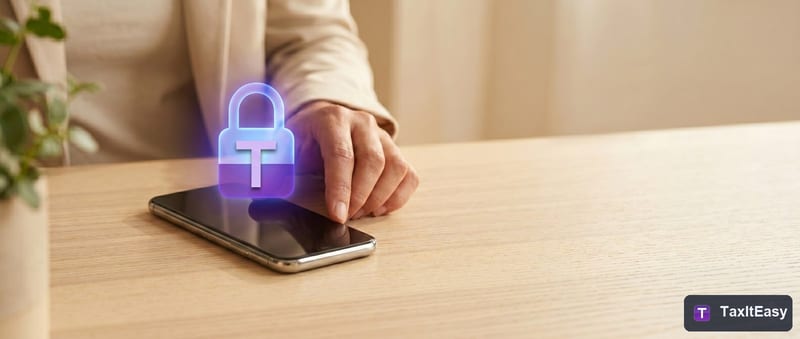 Smartphone with encryption padlock — your data, locked
