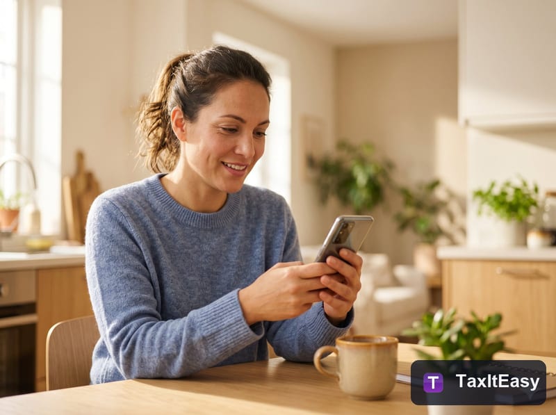 Person checking referral commission notification on phone